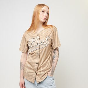 Varsity Tonal Pinstripe Baseball Shirt light blue