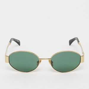 Owalne okulary przeciwsłoneczne - złote, zielone