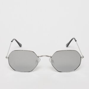 Kwadratowe okulary przeciwsłoneczne - srebrne, szary