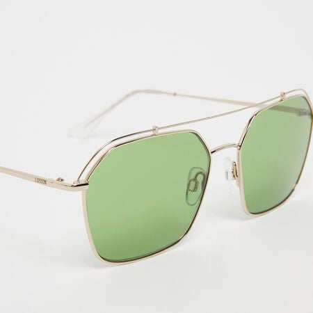 Okulary przeciwsłoneczne kwadratowe pilot - złote, zielone