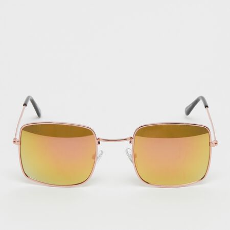 Kwadratowe okulary przeciwsłoneczne - złote, żółty