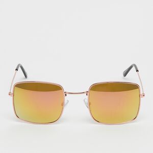 Kwadratowe okulary przeciwsłoneczne - złote, żółty