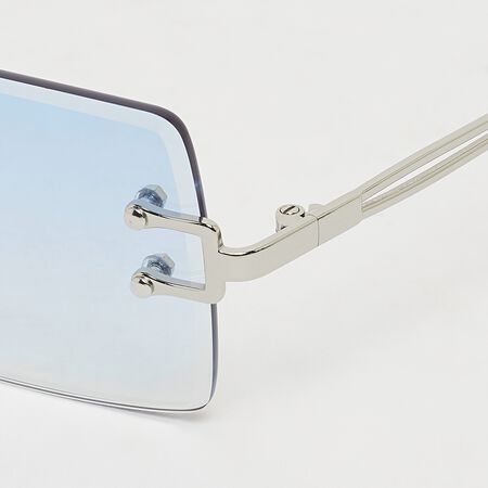 Bezramkowe okulary przeciwsłoneczne - srebrne, niebieskie