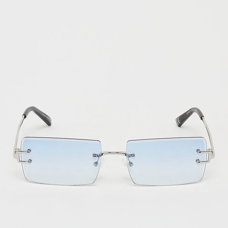 Bezramkowe okulary przeciwsłoneczne - srebrne, niebieskie
