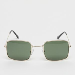 Kwadratowe okulary przeciwsłoneczne - złote, zielone