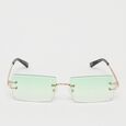 Bezramkowe okulary przeciwsłoneczne - złote, zielone