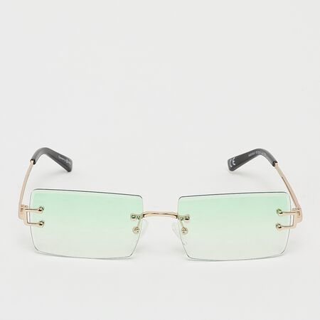 Bezramkowe okulary przeciwsłoneczne - złote, zielone